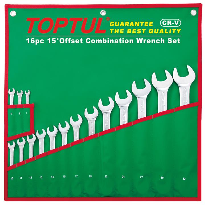 مجموعه 16 عددی آچار یک سر تخت تاپ تول مدل GAAA1604